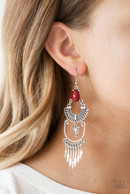 Load image into Gallery viewer, Progressively Pioneer - Red Earring Paparazzi Accessories