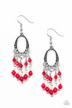 Load image into Gallery viewer, Not The Only Fish In The Sea Red Earring Paparazzi Accessories