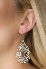 Load image into Gallery viewer, Wisteria Histeria Silver Earrings Paparazzi Accessories