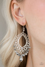 Load image into Gallery viewer, Just say NOIR silver Earring Paparazzi Accessories