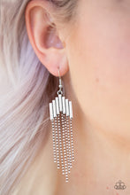 Load image into Gallery viewer, Radically Retro Silver Earring Paparazzi Accessories