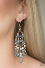 Load image into Gallery viewer, Eastern Excursion Silver Earring Paparazzi Accessories