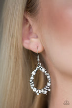 Load image into Gallery viewer, Crushing Couture White Earring Paparazzi Accessories