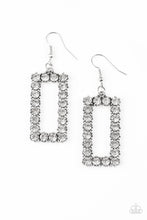 Load image into Gallery viewer, Mirror, Mirror White Rhinestone Earring Paparazzi Accessories