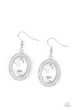 Load image into Gallery viewer, Only FAME in Town White Rhinestone Earring Paparazzi Accessories