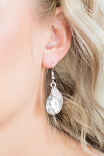 Load image into Gallery viewer, Easy Elegance White Rhinestone Earring Paparazzi Accessories