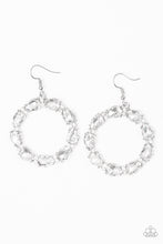 Load image into Gallery viewer, Ring Around The Rhinestones White Earring Paparazzi Accessories