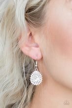 Load image into Gallery viewer, Star Crossed Starlet White Earring Paparazzi Accessories