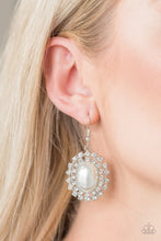 Load image into Gallery viewer, Mega Movie Star White Earring Paparazzi Accessories