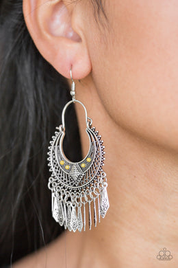 Walk on the Wildside Yellow Earring Paparazzi Accessories