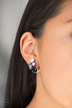 Load image into Gallery viewer, Super Superstar Black Clip-On Earrings Paparazzi Accessories