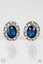 Load image into Gallery viewer, East Side Etiquette Blue Clip-On Earrings Paparazzi Accessories