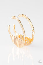 Load image into Gallery viewer, The Beast of Me Gold Hoop Earrings Paparazzi Accessories
