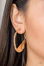 Load image into Gallery viewer, The Beast of Me Gold Hoop Earrings Paparazzi Accessories