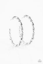 Load image into Gallery viewer, Street Mod Silver Hoop Earring Paparazzi Accessories