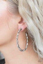 Load image into Gallery viewer, Street Mod Silver Hoop Earring Paparazzi Accessories