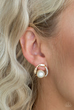 Load image into Gallery viewer, Stylish Suave Gold Pearl Earrings Paparazzi Accessories