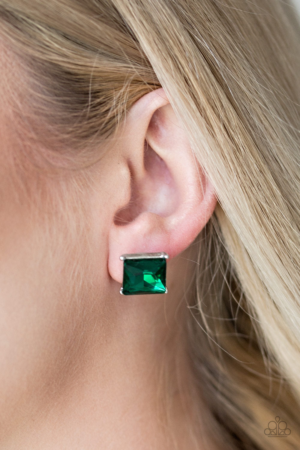 The Big Bang Green Earrings Paparazzi Accessories
