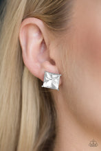 Load image into Gallery viewer, Prima Donna Drama White Earrings Paparazzi Accessories