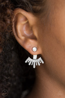 Diva Dynamite White Silver Earring Paparazzi Accessories