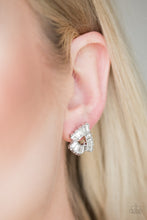 Load image into Gallery viewer, Renegade Shimmer White Earring Paparazzi Accessories