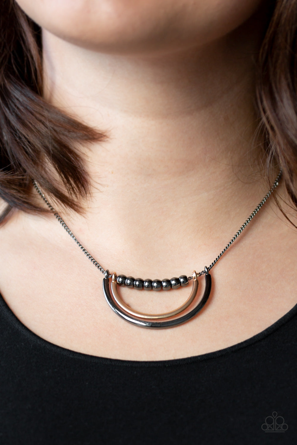 Artificial Arches - Black Necklace Paparazzi Accessories