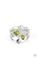 Load image into Gallery viewer, Urban Meditation - Green Rhinestone Ring Paparazzi Accessories