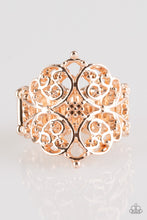 Load image into Gallery viewer, Victorian Valor Rose Gold Ring Paparazzi Accessories