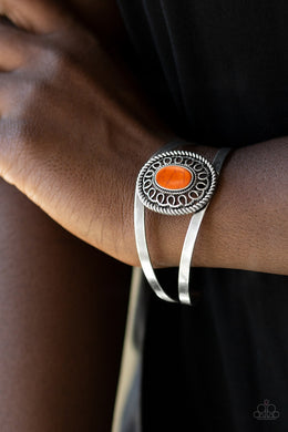 Deep In The Tumbleweeds Orange Cuff Bracelet Paparazzi Accessories