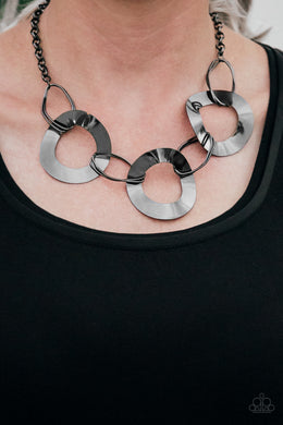 Modern Mechanics Black Necklace Paparazzi Accessories