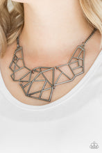 Load image into Gallery viewer, World Shattering - Black Gunmetal Necklace Paparazzi Accessories