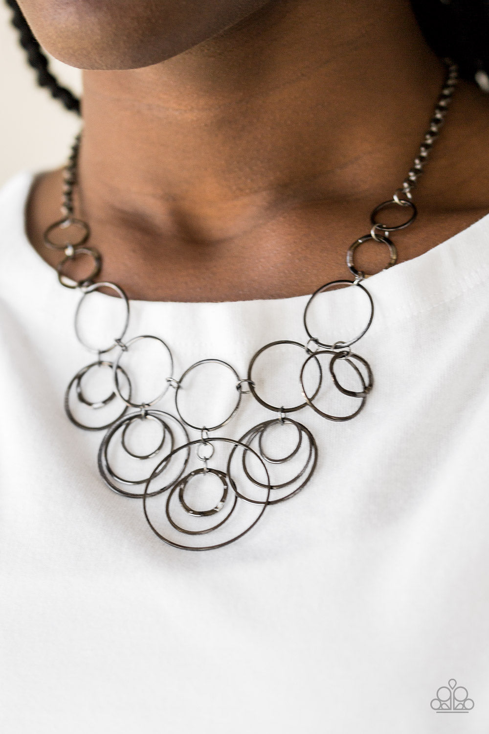 Break The Cycle Black Gunmetal Necklace Paparazzi Accessories