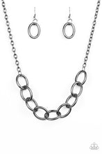 Load image into Gallery viewer, Boldy Bronx Black Gunmetal Necklace Paparazzi Accessories
