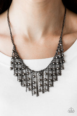 Rebel Remix - Black Gunmetal Necklace Paparazzi Accessories