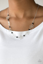 Load image into Gallery viewer, Always Abloom - Black Floral Necklace Paparazzi Accessories