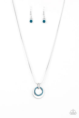Front and CENTERED - Blue Necklace Paparazzi Accessories