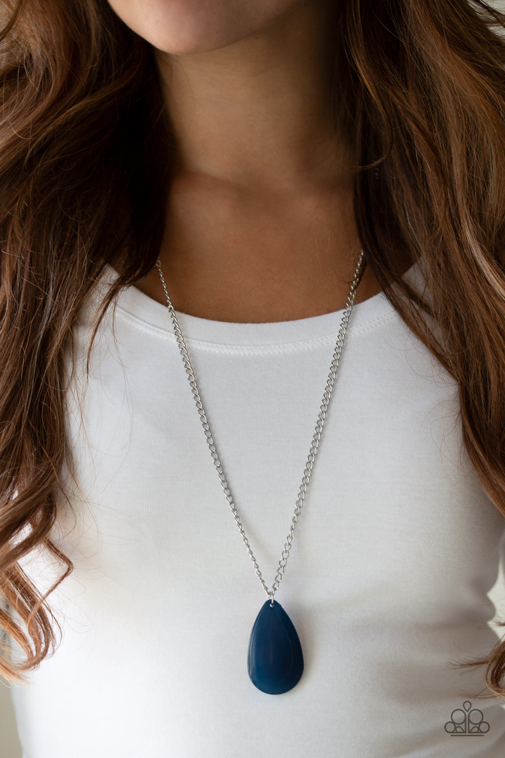 So Pop-YOU-lar - Blue Necklace Paparazzi Accessories