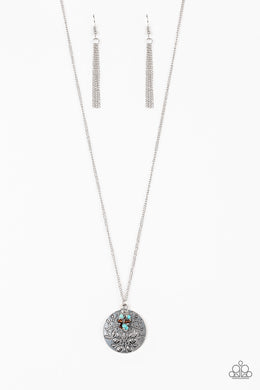 Desert Abundance - Blue Necklace Paparazzi Accessories