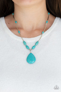 Explore The Elements Blue Necklace Paparazzi Accessories
