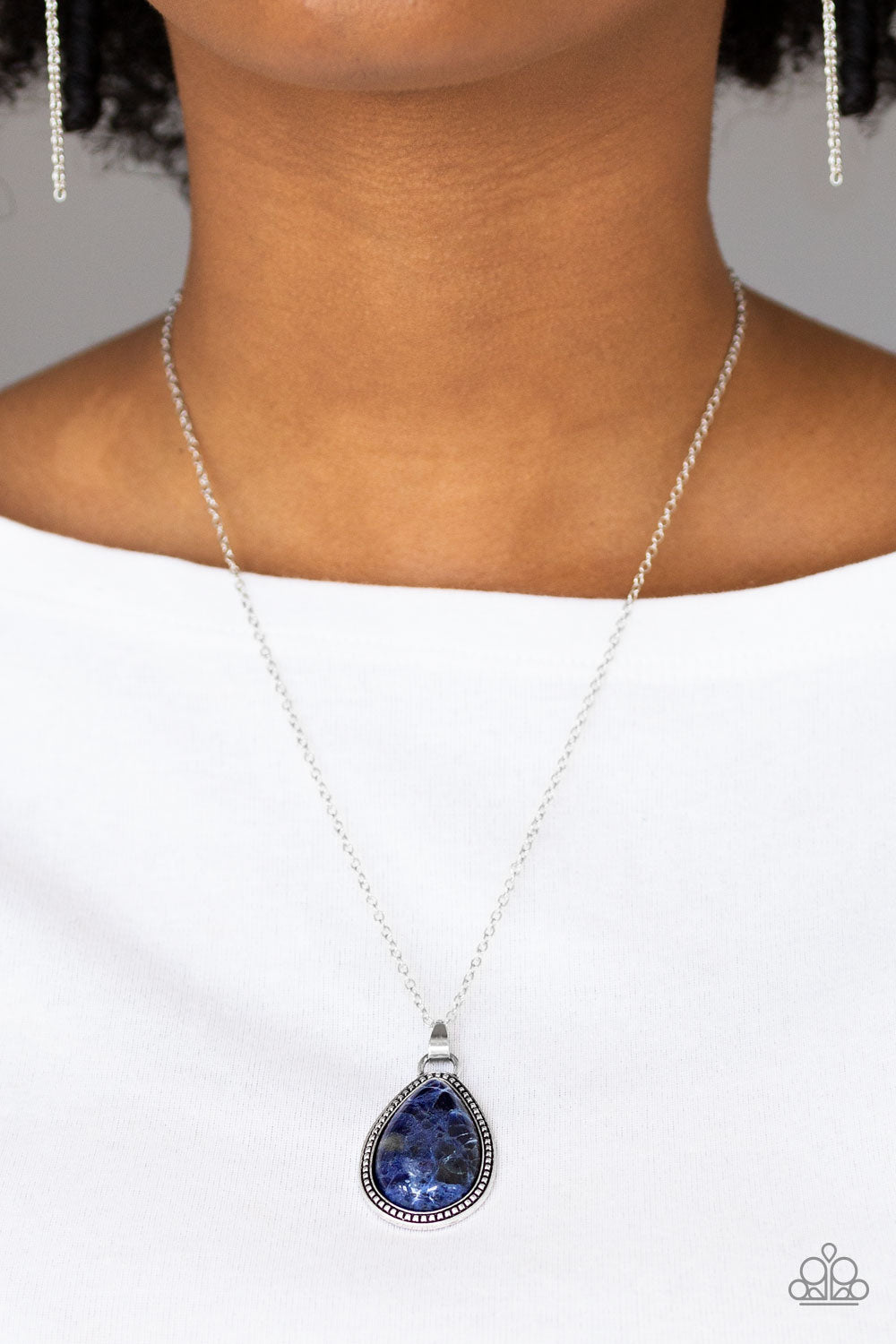 On The Home FRONTIER Blue Necklace Paparazzi Accessories