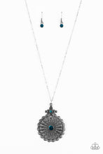 Load image into Gallery viewer, Walk On The WILDFLOWER Side - Blue Rhinestone Necklace Paparazzi Accessories