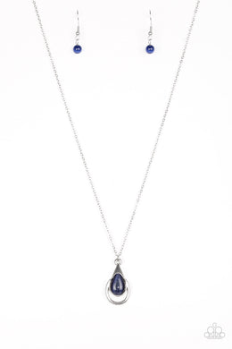 Just Drop It Blue Moonstone Necklace Paparazzi Accessories