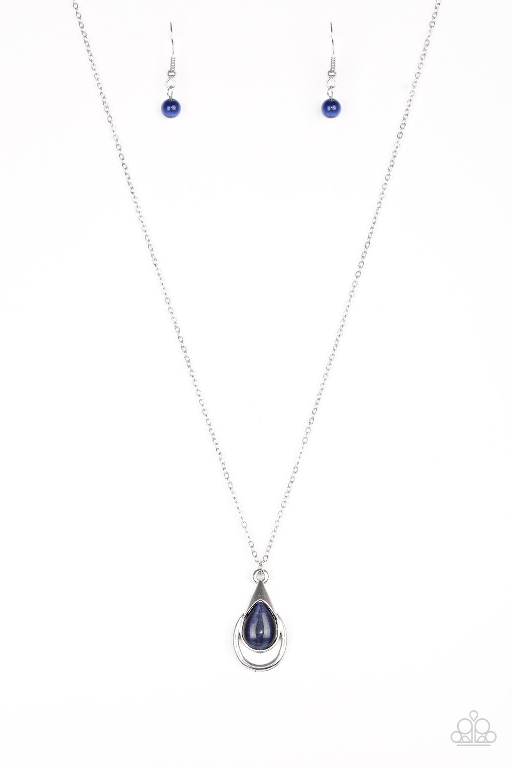 Just Drop It Blue Moonstone Necklace Paparazzi Accessories