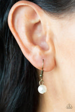 Load image into Gallery viewer, You May Kiss The Bride Brass Necklace Paparazzi Accessories