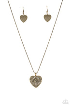 Load image into Gallery viewer, Look Into Your Heart Brass Necklace Paparazzi Accessories