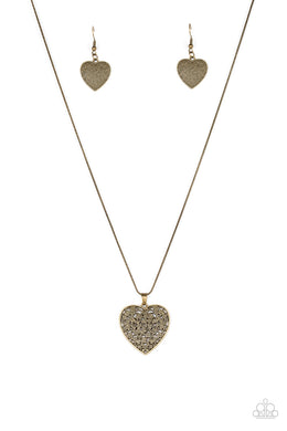 Look Into Your Heart Brass Necklace Paparazzi Accessories