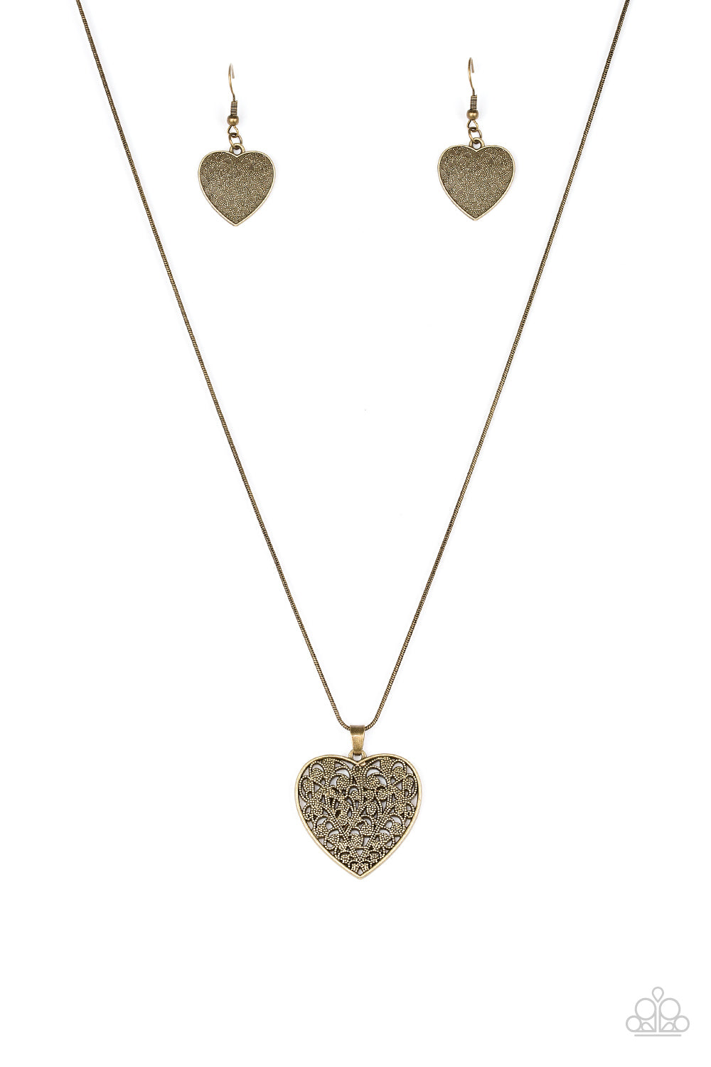 Look Into Your Heart Brass Necklace Paparazzi Accessories