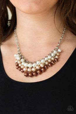 Run For The Heels Brown Pearl Necklace Paparazzi Accessories
