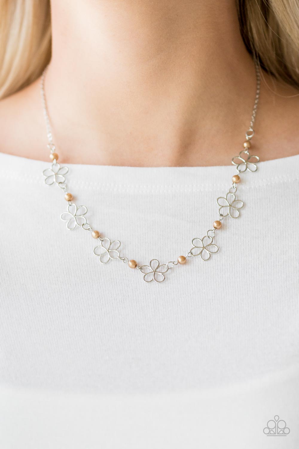 Always Abloom Brown Necklace Paparazzi Accessories