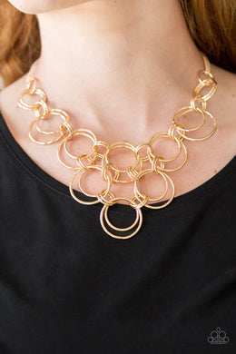 Ringing Off the Hook Gold Necklace Paparazzi Accessories